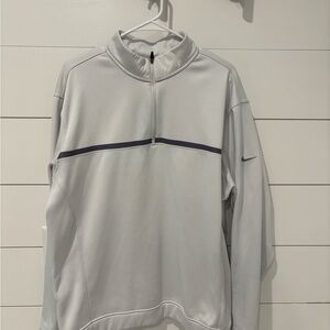 White and gray Nike 1/4 zip pullover